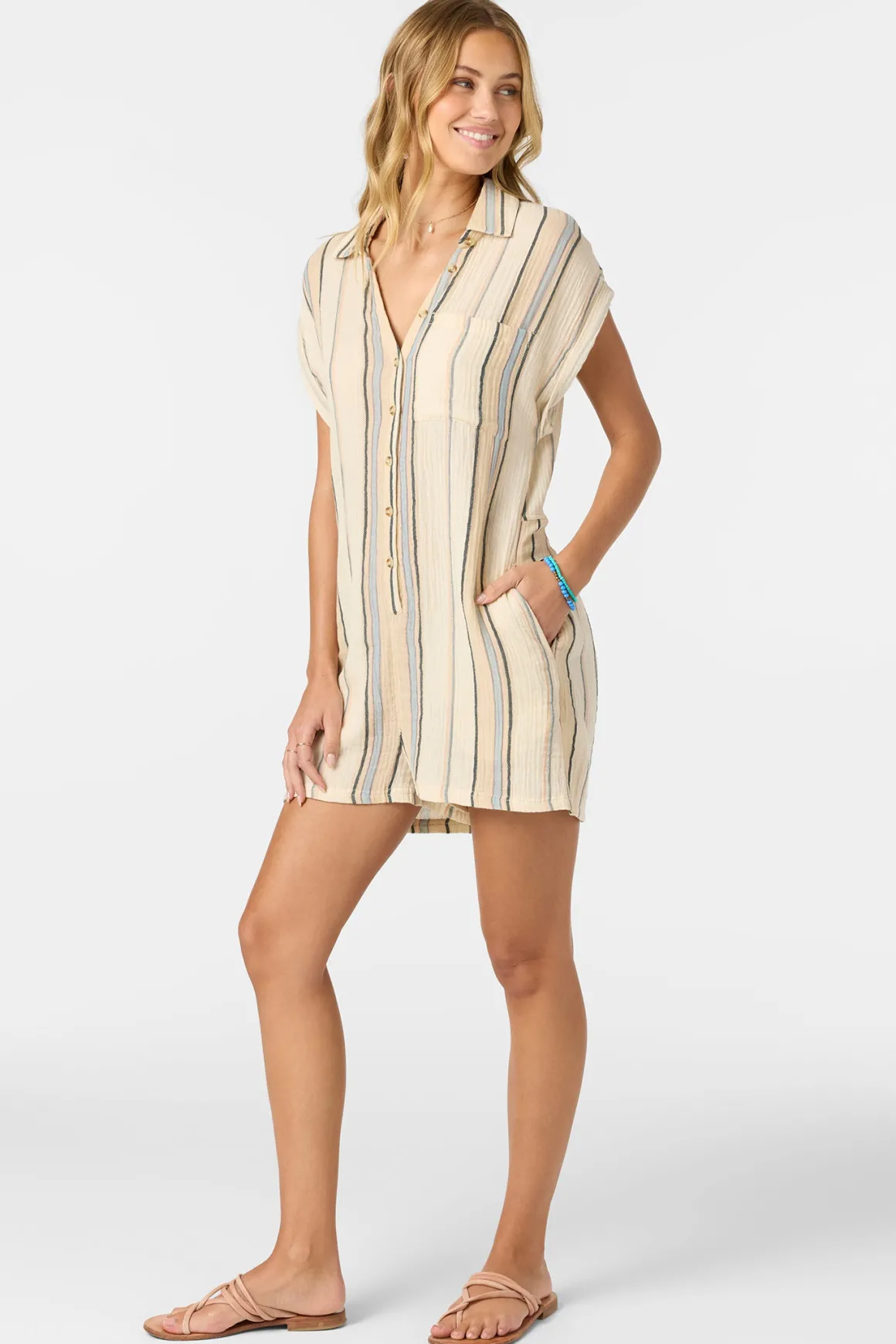 Kamilla Stripe Romper - Tapioca | O'Neill