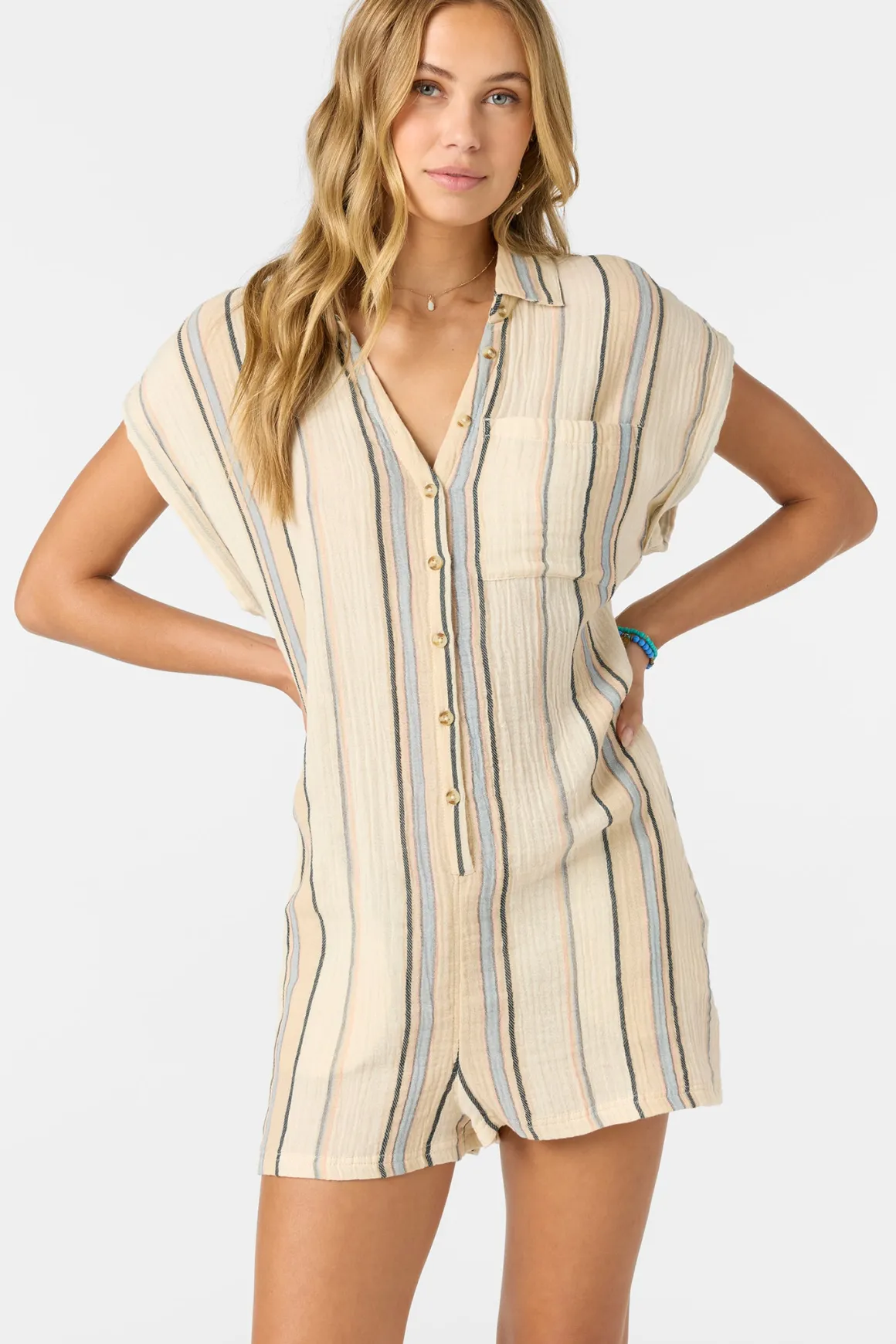 Kamilla Stripe Romper - Tapioca | O'Neill