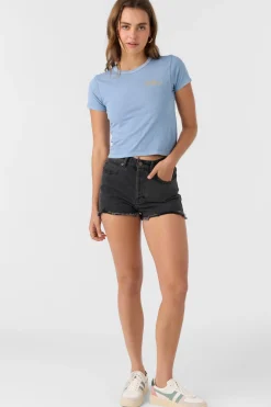 Lanisa Denim Shorts - Washed Black | O'Neill