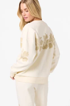 Lei Oversized Crew Crew Neck Fleece - Winter White | O'Neill