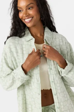 Leni Relaxed Geo Long Sleeve Top - Seafoam | O'Neill