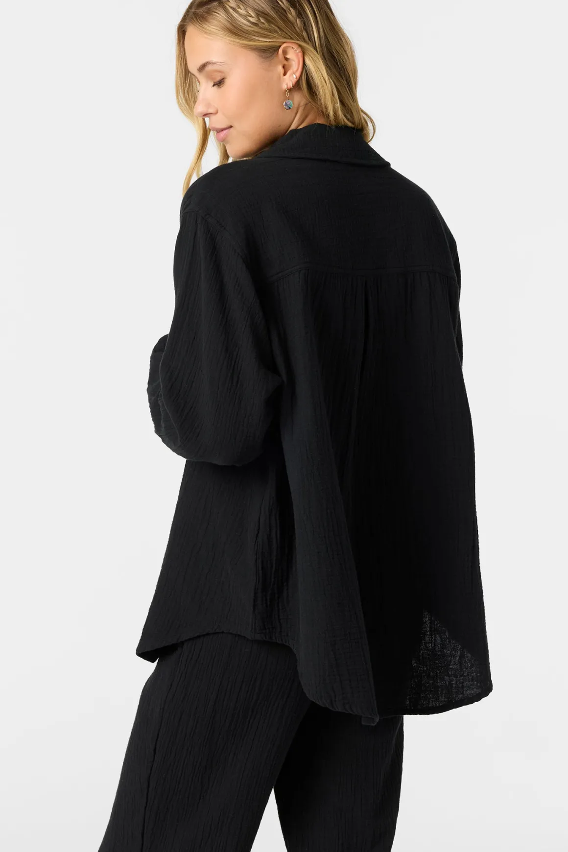Leni Relaxed Long Sleeve Top - Black | O'Neill