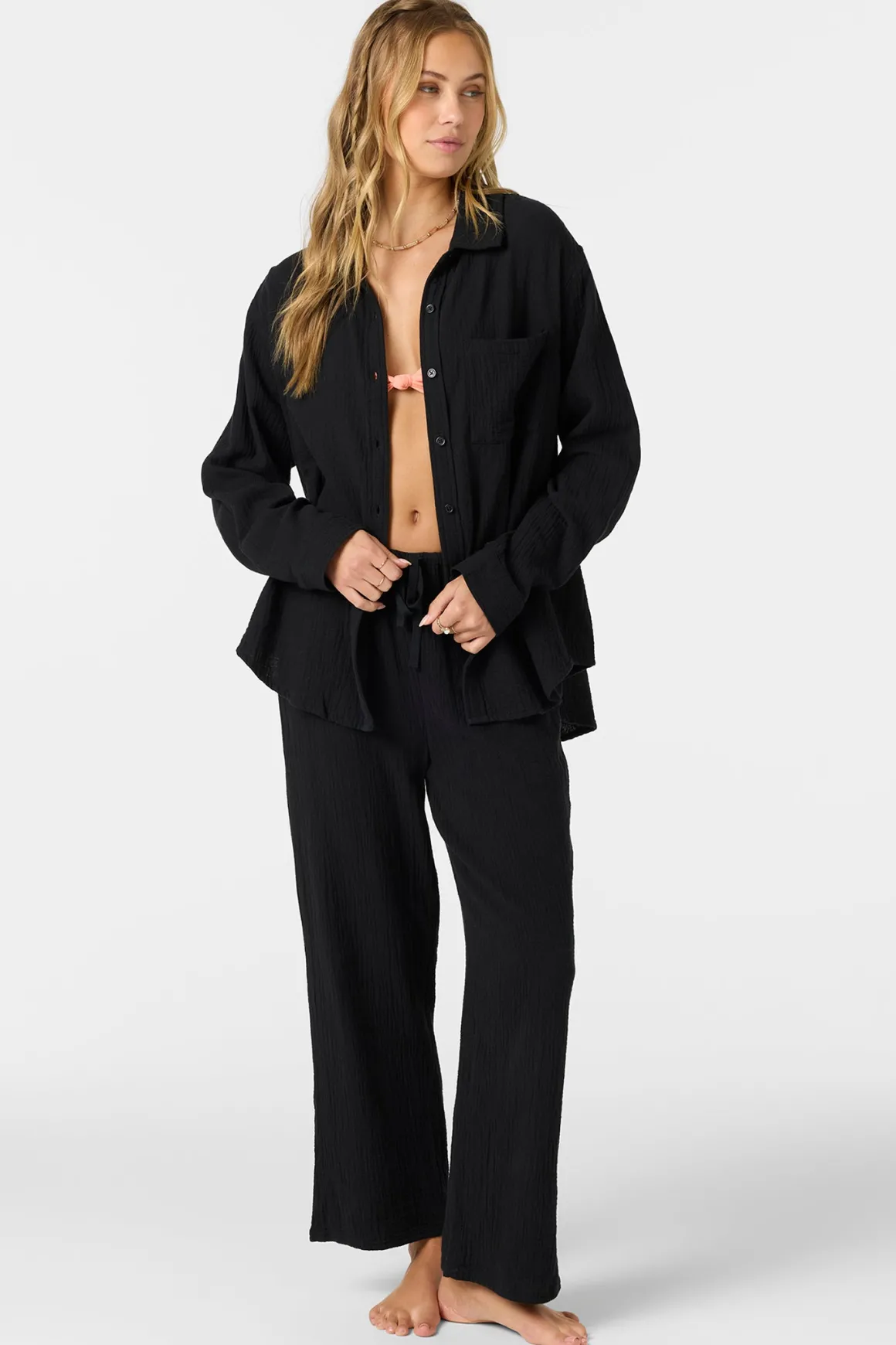 Leni Relaxed Long Sleeve Top - Black | O'Neill