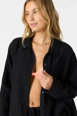 Leni Relaxed Long Sleeve Top - Black | O'Neill