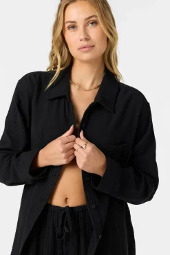 Leni Relaxed Long Sleeve Top - Black | O'Neill