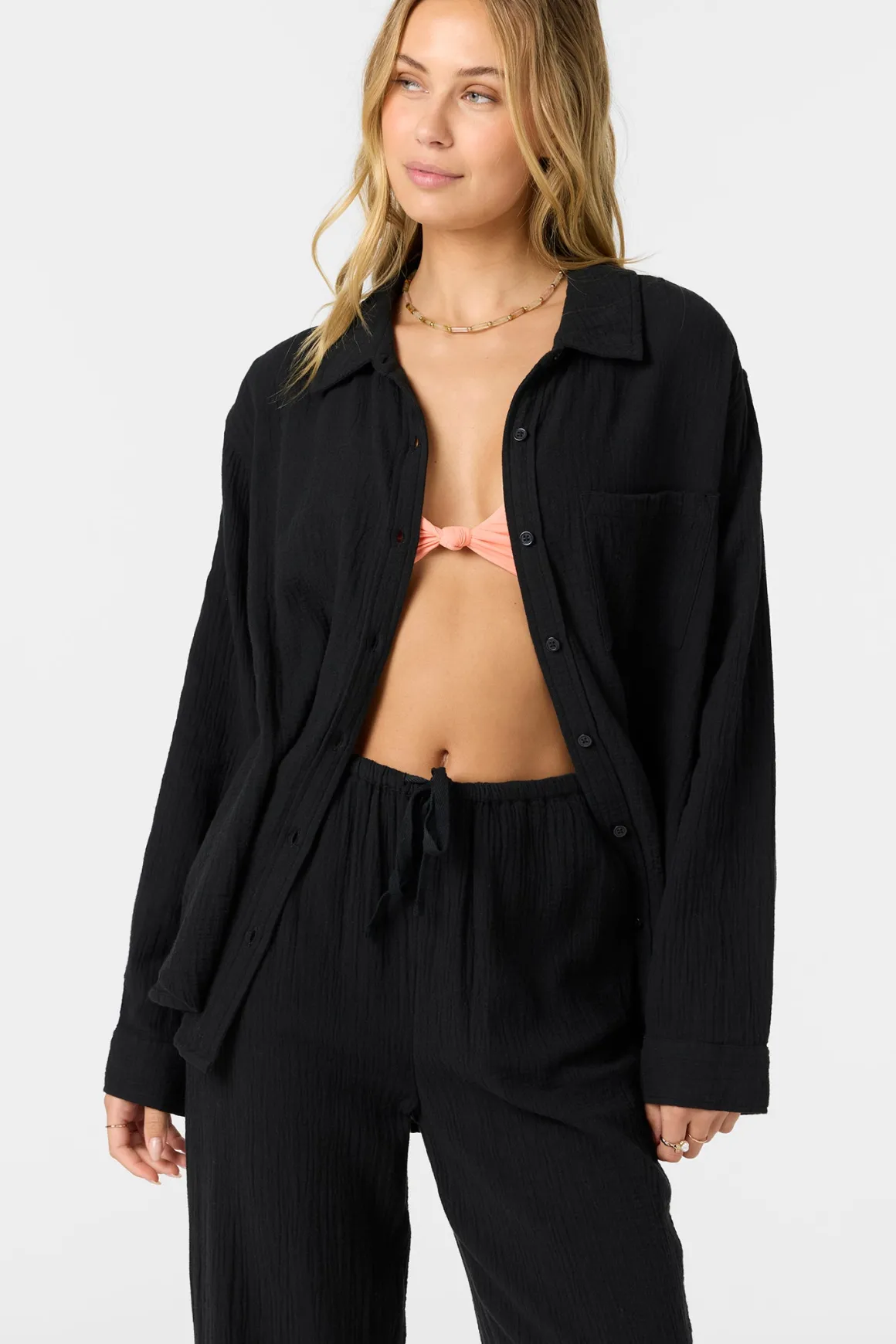 Leni Relaxed Long Sleeve Top - Black | O'Neill