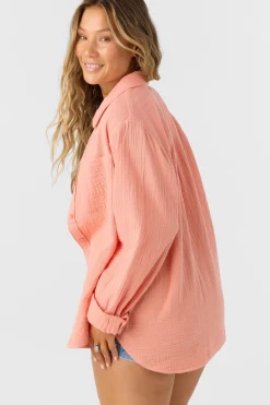 Leni Relaxed Long Sleeve Top - Canyon Clay | O'Neill