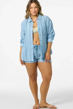 Leni Waves Stripe Relaxed Long Sleeve Top