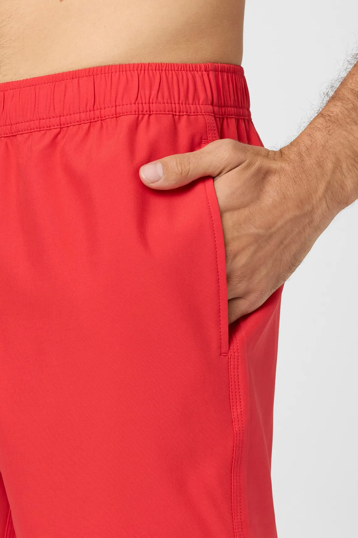Lennox Hermosa Solid Elastic Waist 17" Swim Trunks Trunks - Chili Pepper | O'Neill