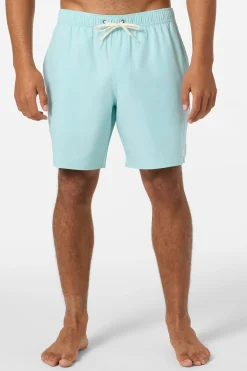 Lennox Hermosa Solid Volley 17" Swim Trunks Trunks - Canal Blue | O'Neill