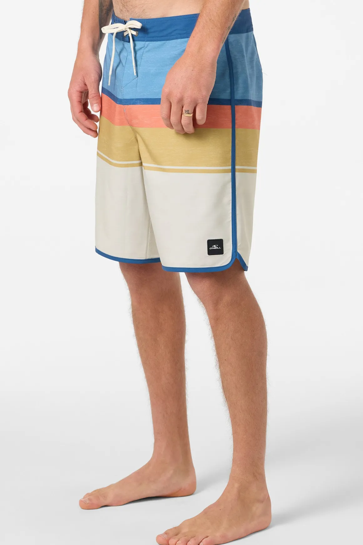 Lennox Scallop 19" Boardshorts - Lt Khaki | O'Neill