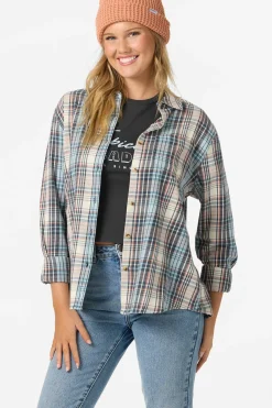 Logan Flannel Long Sleeve Top - Tourmaline | O'Neill
