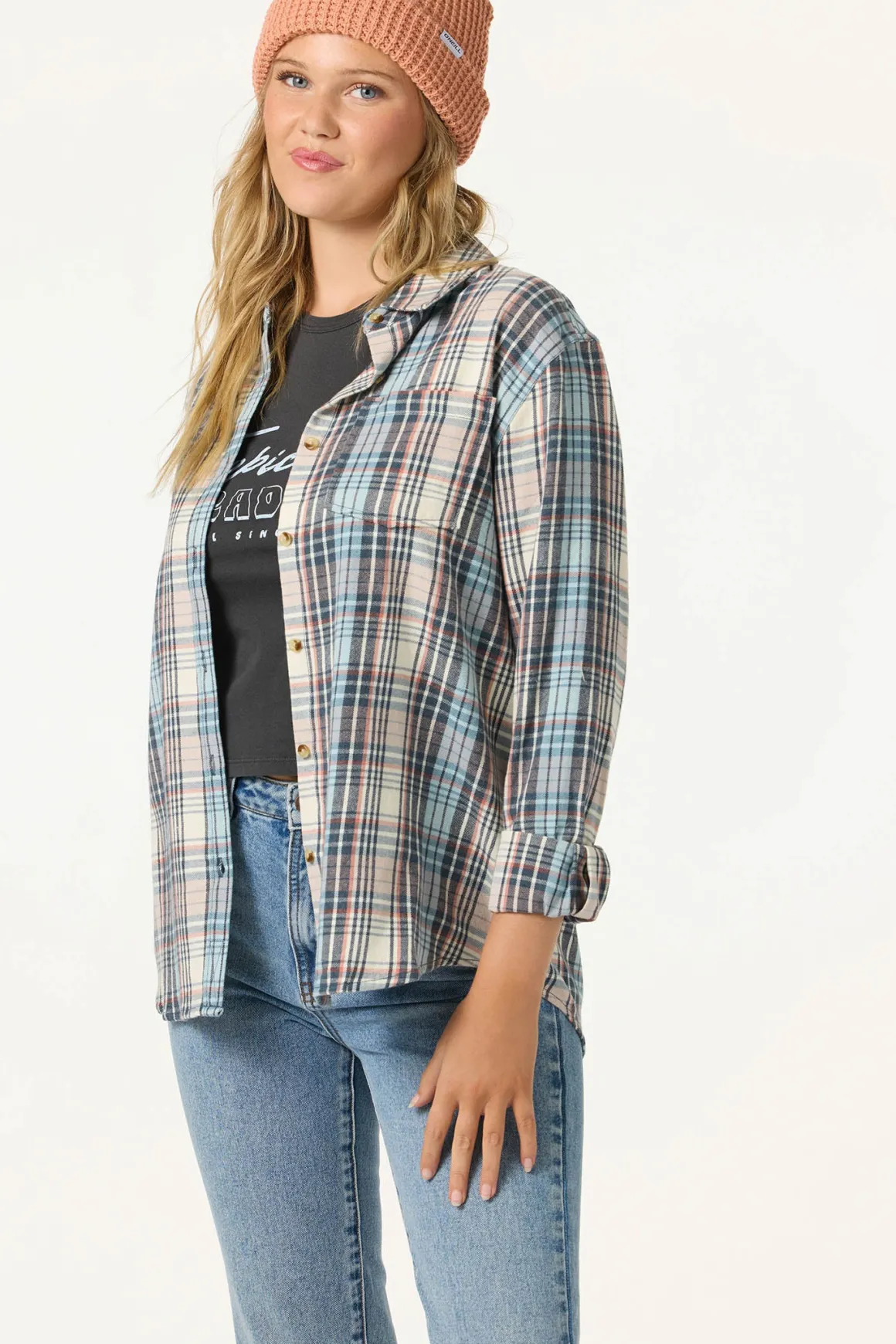 Logan Flannel Long Sleeve Top - Tourmaline | O'Neill