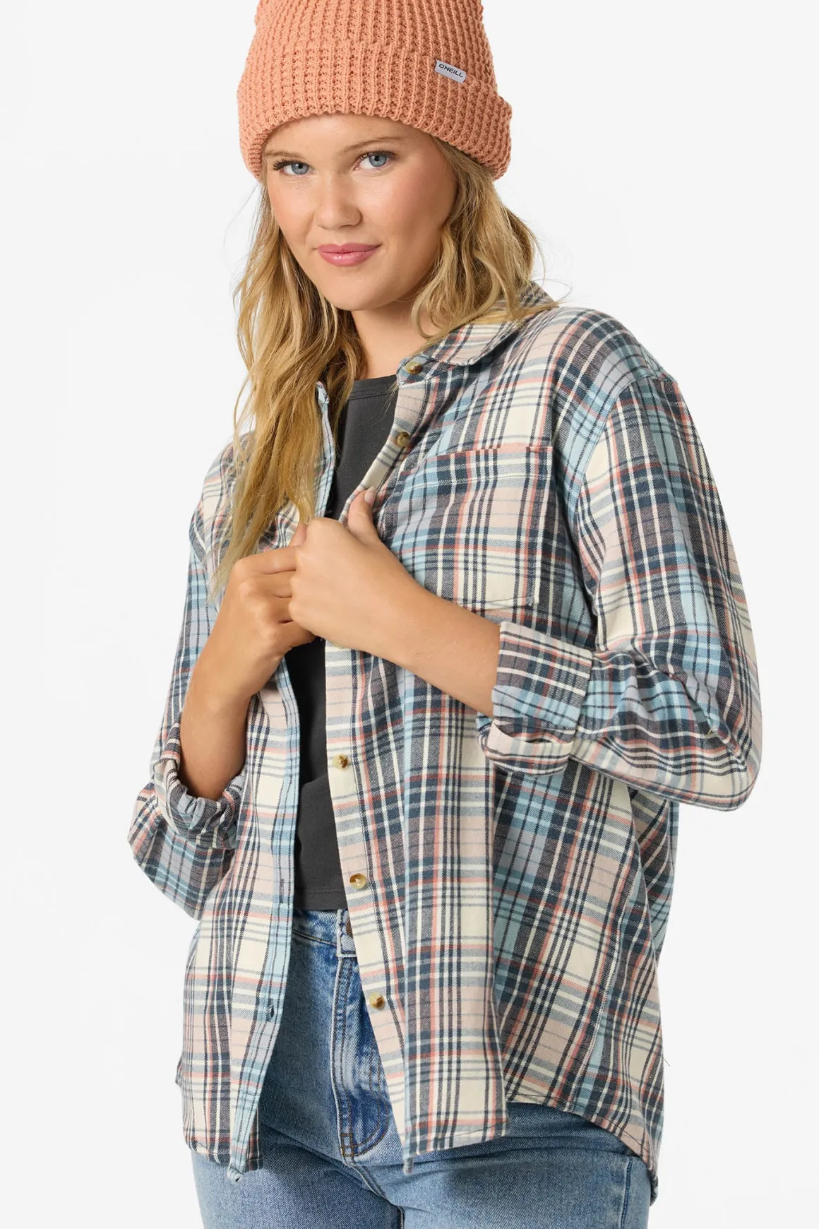 Logan Flannel Long Sleeve Top - Tourmaline | O'Neill