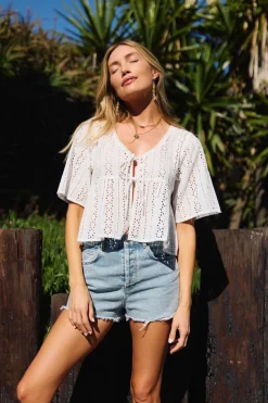 Loni Eyelet Top - White | O'Neill