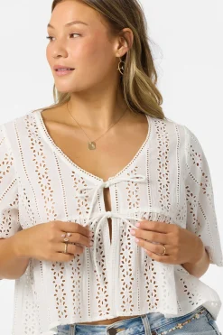 Loni Eyelet Top - White | O'Neill