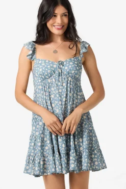 Lorelei Primrose Short Dress - Provincial Blue | O'Neill