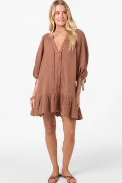 Lou Mini Cover-Up Dress - Carob Brown | O'Neill