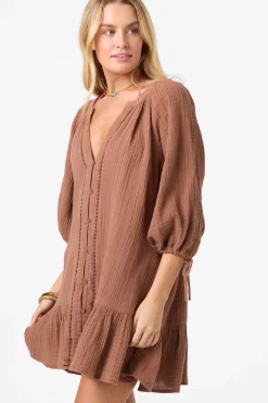 Lou Mini Cover-Up Dress - Carob Brown | O'Neill