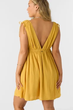 Madeleine Short Dress - Bright Gold | O'Neill