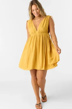 Madeleine Short Dress - Bright Gold | O'Neill