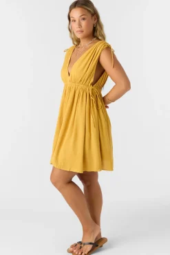 Madeleine Short Dress - Bright Gold | O'Neill