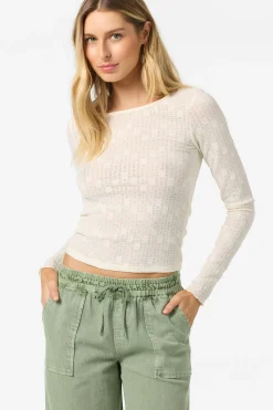 Marliz Lace Top Long Sleeve Top - Winter White | O'Neill