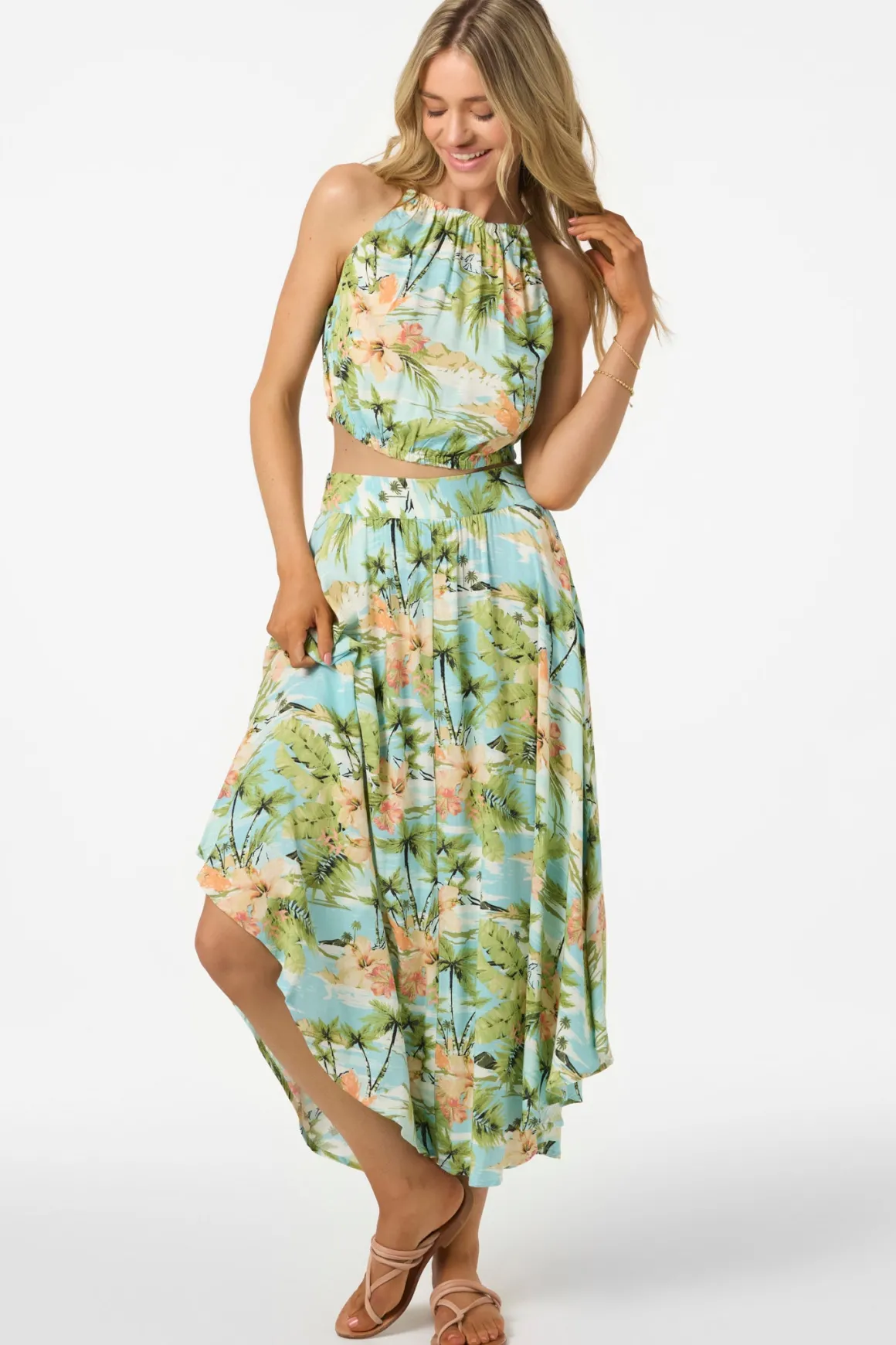 Marnie Tropical Maxi Skirts - Nile Blue | O'Neill