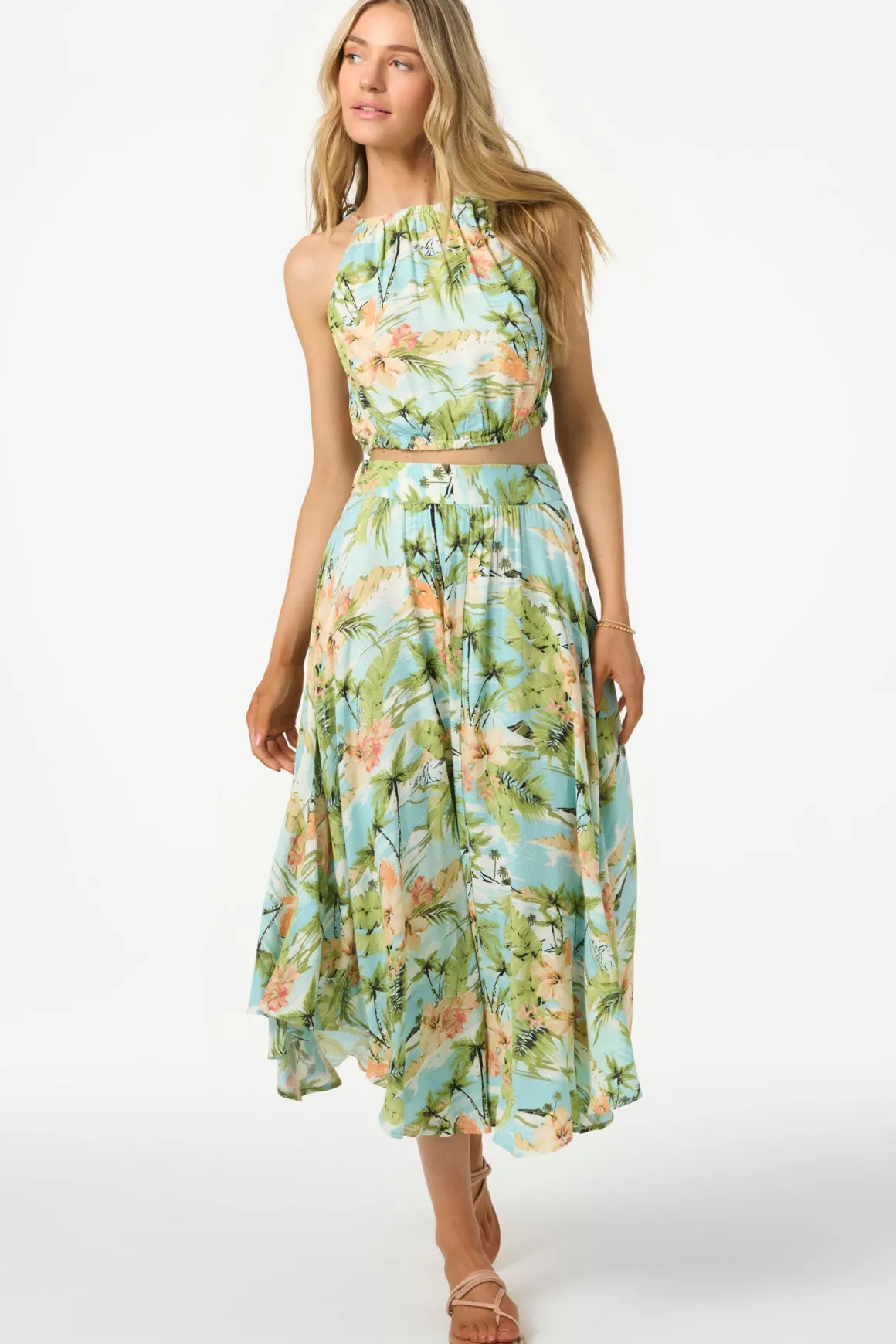 Marnie Tropical Maxi Skirts - Nile Blue | O'Neill