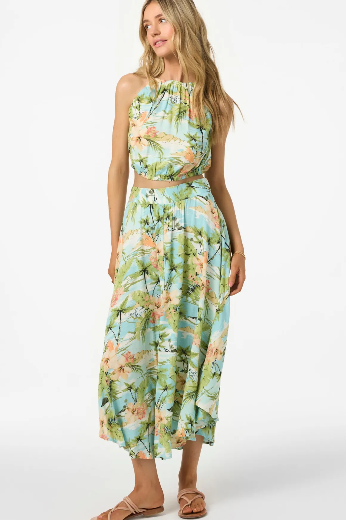 Marnie Tropical Maxi Skirts - Nile Blue | O'Neill