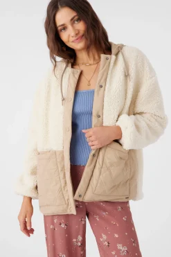 Meena High Pile Fleece Quilted Jacket - Nomad | O'Neill