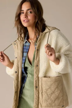 Meena High Pile Fleece Quilted Jacket - Nomad | O'Neill