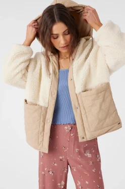 Meena High Pile Fleece Quilted Jacket - Nomad | O'Neill