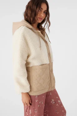 Meena High Pile Fleece Quilted Jacket - Nomad | O'Neill