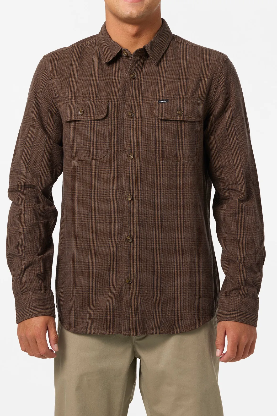 Midland Flannel Standard Fit Long Sleeve Shirt - Dark Khaki | O'Neill