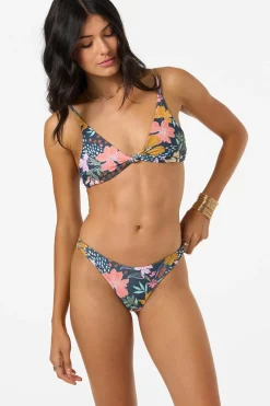 Mila Floral Hermosa Skimpy Bottoms - Slate | O'Neill