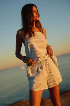 Millie Seersucker Beach Shorts - Winter White | O'Neill