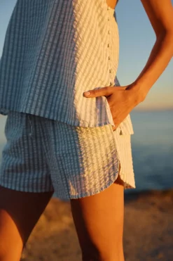 Millie Seersucker Beach Shorts - Winter White | O'Neill