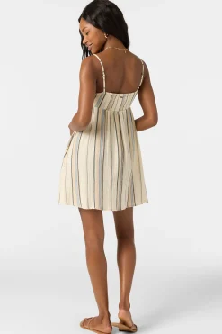 Natalya Stripe Short Dress - Tapioca | O'Neill