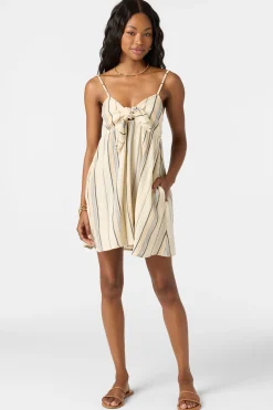 Natalya Stripe Short Dress - Tapioca | O'Neill