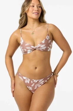 Nomad Floral Malibu Bralette Top - Carob Brown | O'Neill