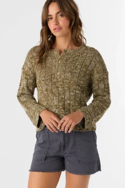 Oceanfront Long Sleeve Sweater - Military Olive | O'Neill