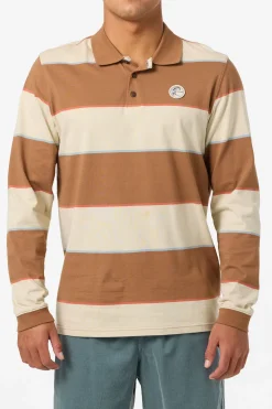 O'Riginals Cassidy Ls Knit Polo Standard Fit Polo - Lt Khaki | O'Neill