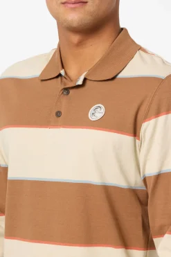 O'Riginals Cassidy Ls Knit Polo Standard Fit Polo - Lt Khaki | O'Neill
