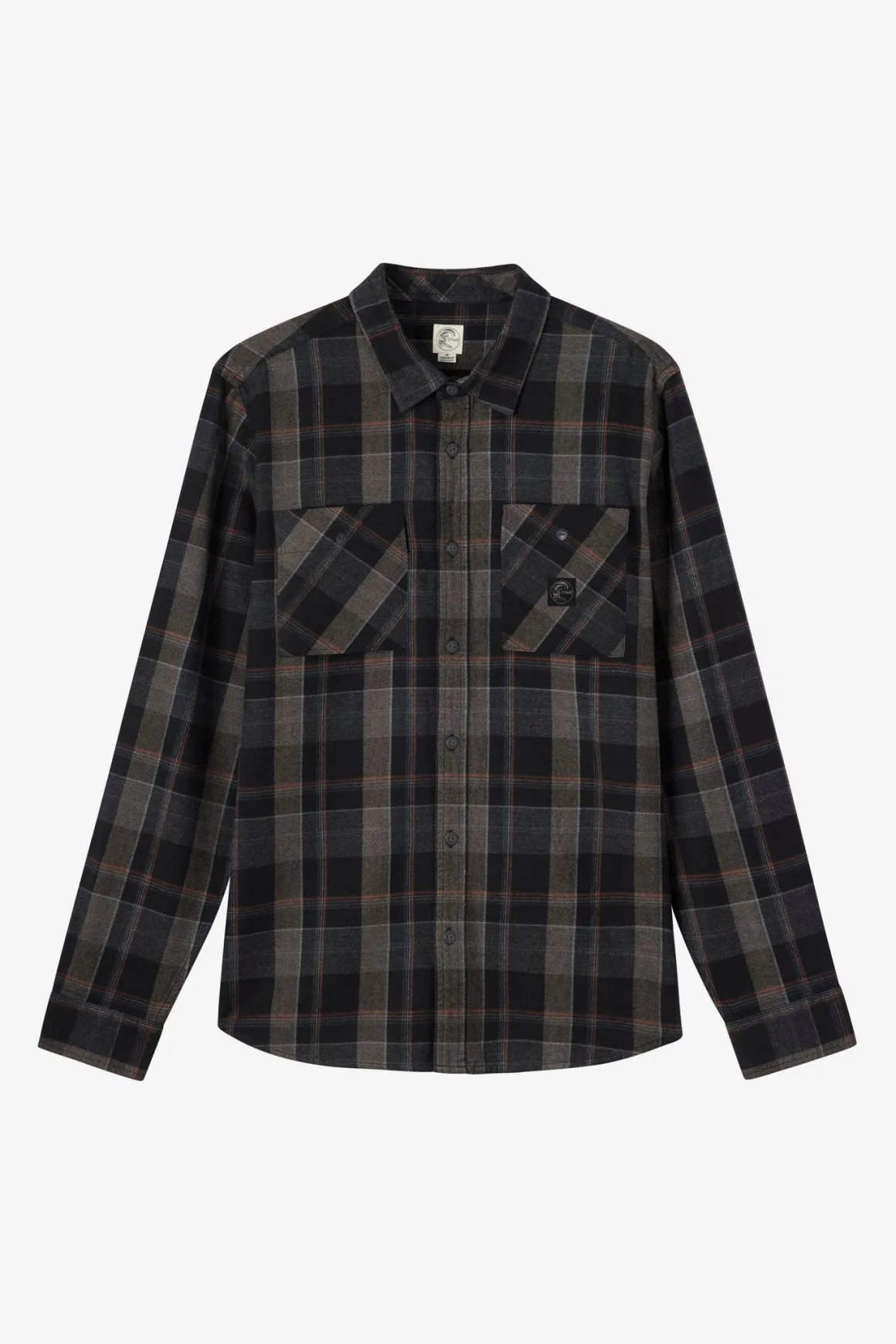 O'Riginals Clashed Flannel Standard Fit Long Sleeve Shirt - Black | O'Neill