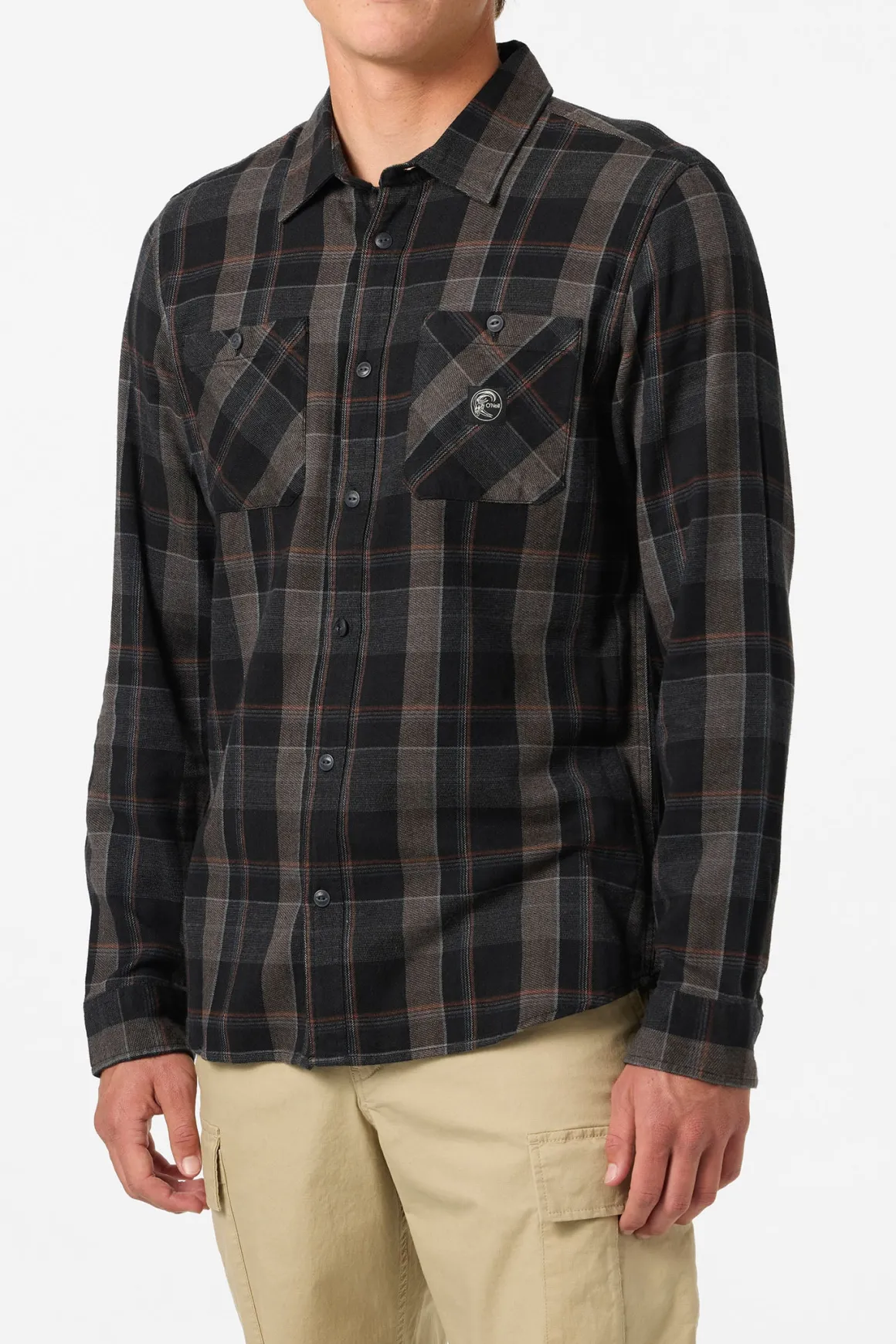 O'Riginals Clashed Flannel Standard Fit Long Sleeve Shirt - Black | O'Neill