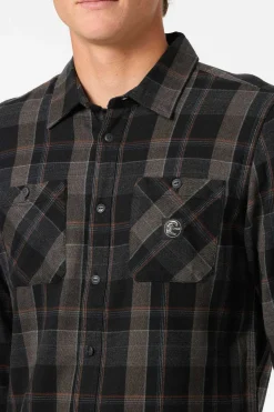 O'Riginals Clashed Flannel Standard Fit Long Sleeve Shirt - Black | O'Neill