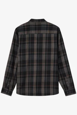 O'Riginals Clashed Flannel Standard Fit Long Sleeve Shirt - Black | O'Neill