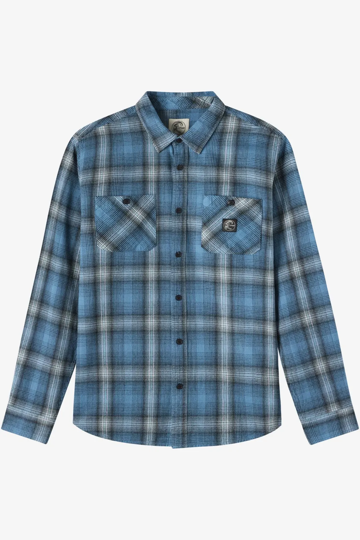 O'Riginals Clashed Flannel Standard Fit Long Sleeve Shirt - Aegean Blue | O'Neill