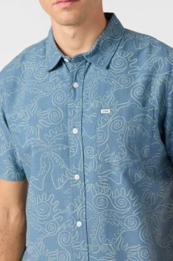 O'Riginals Eco Print Standard Standard Fit Shirt - Aegean Blue | O'Neill